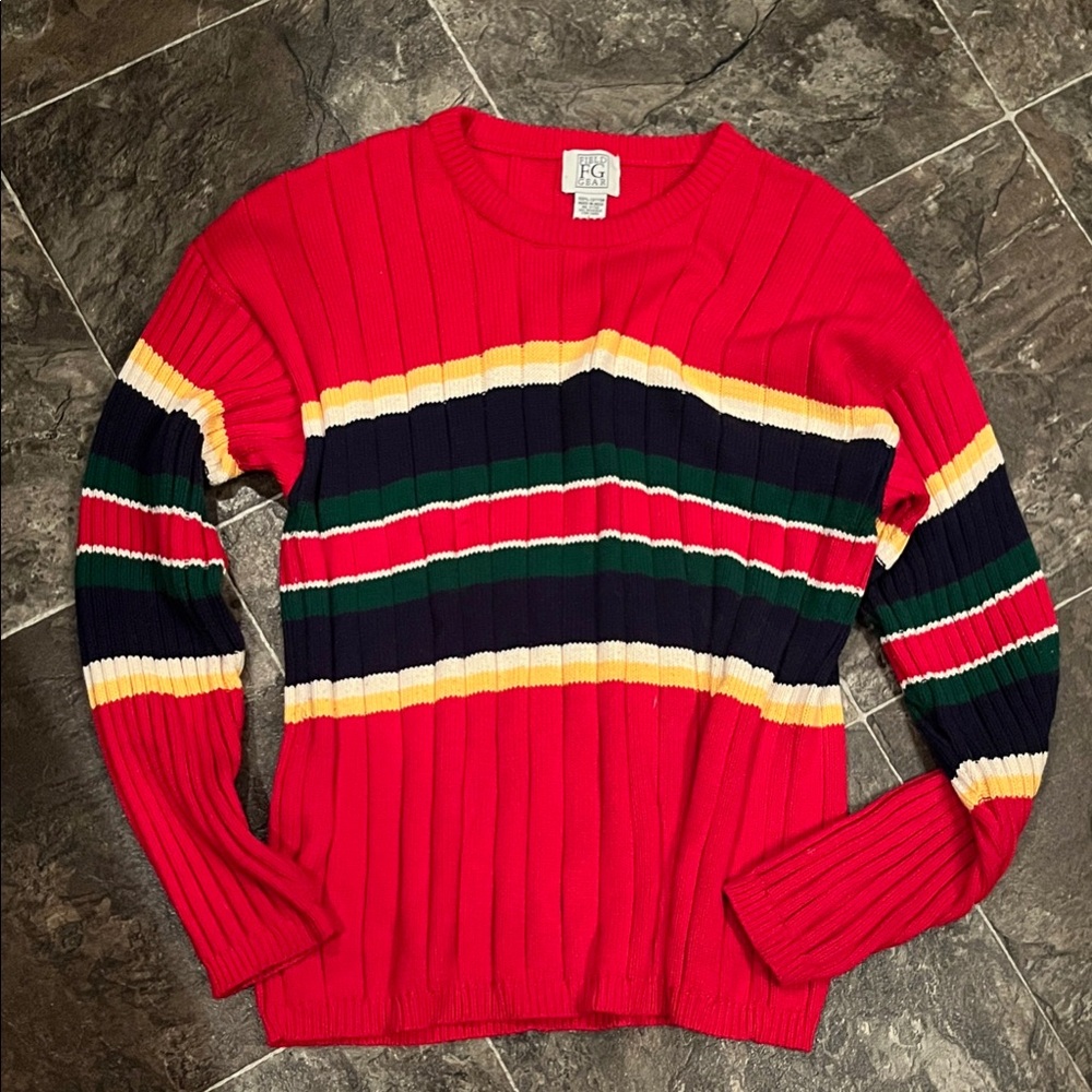 Vintage multi color Striped Women's Sweater